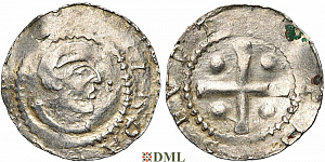 Денарий, Германия, Саксония, EB. Aribo (1021-1031), м.д. Erfurt, Dbg. 876