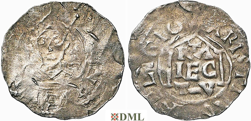 Денарий, Германия, Нижняя Лотарингия, Hendrik II (1002-1024), м.д. Utrecht, Ilisch 2000, 10.1