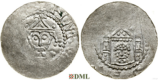 Денарий, Германия, Саксония, Heinrich III (1039-1056), м.д. Erfurt, Dbg. 883