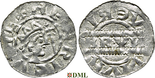 Денарий, Германия, Нижняя Лотарингия, Bruno III (1050-1057), м.д. Leeuwarden, Ilisch 2000, 21.14