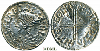 Денарий, Англия, Æthelred II (978-1016), м.д. York, монетарий Thorsteinn, North 774