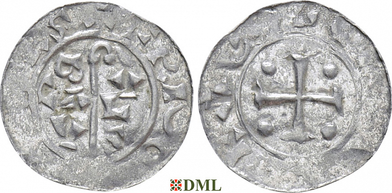 Денарий, Германия, Нижняя Лотарингия, Bernold (1040-1054), м.д. Groningen, Ilisch 2000, 18.3