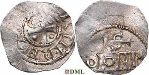 Денарий, Германия, Нижняя Лотарингия, Heinrich II (1002-1024), м.д. Koln, Dbg. 345
