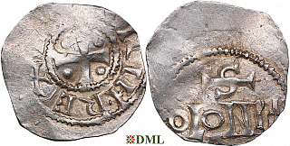 Денарий, Германия, Нижняя Лотарингия, Heinrich II (1002-1024), м.д. Koln, Dbg. 345