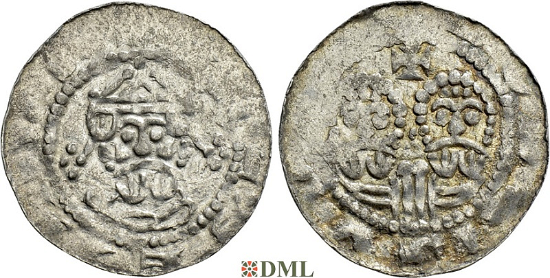Денарий, Германия, Нижняя Лотарингия, Gf. Egbert II (1068-1090), м.д. Bolsward, Ilisch 2000, 22.7