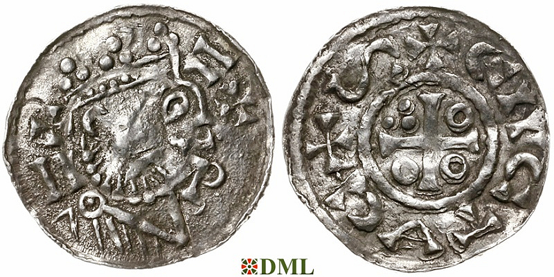 Денарий, Германия, Бавария, Heinrich II (1002-1024), м.д. Salzburg, Hahn 1976, 94E