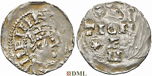 Денарий, Германия, Швабия, Heinrich II (1002-1024), м.д. Strassburg, Dbg. 918