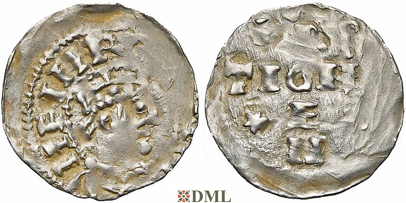 Денарий, Германия, Швабия, Heinrich II (1002-1024), м.д. Strassburg, Dbg. 918