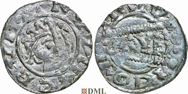 Денарий, Германия, Нижняя Лотарингия, Bruno III (1050-1057), м.д. Bolsward, Ilisch 2000, 21.25
