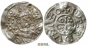 Денарий, Германия, Бавария, K. Heinrich II (1014-1024), м.д. Regensburg, монетарий?, Hahn 1976, 29c3
