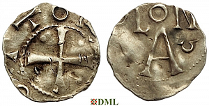 Денарий, Германия, Нижняя Лотарингия, Otto III (983-1002), м.д. Koln, Dbg. 331