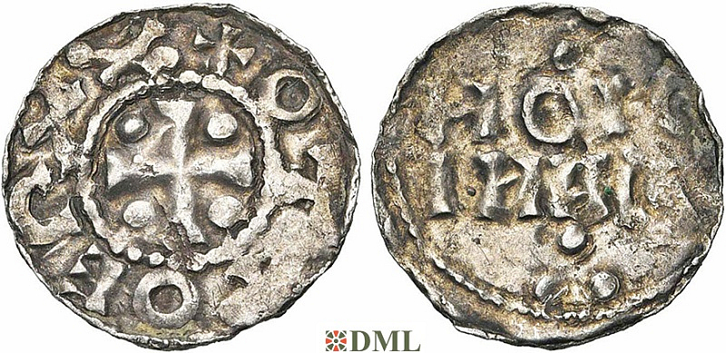 Денарий, Германия, Нижняя Лотарингия, Otto I (936-962), м.д. Huy, Ilisch 2014, 33.2