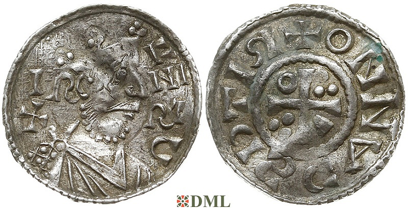 Денарий, Германия, Бавария, K. Heinrich II (1014-1024), м.д. Regensburg, монетарий , Hahn 1976, 29a1.6