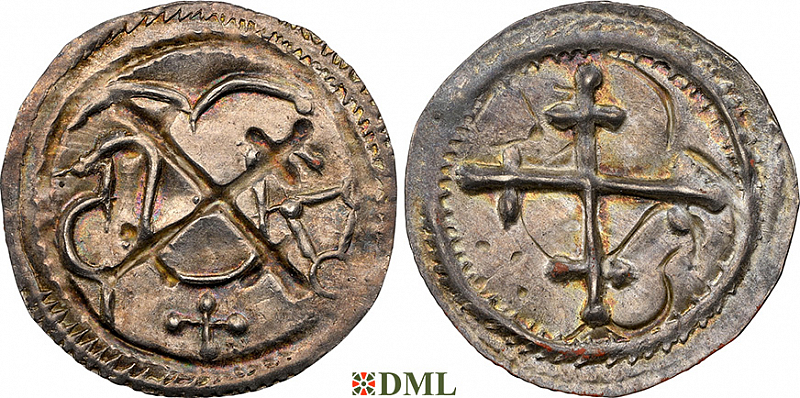 Денарий, Дания, Harald I (936-987), м.д. Hedeby, Hbg. 2