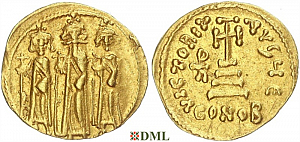Солид, Византия, Heraclius (610-641), Heraclius Constantine (613–641), Heraclius (632–638), м.д. Constantinople
