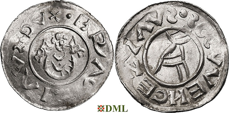 Денарий, Чехия, Богемия, Břetislav I (1037-1055), Šmerda 1996, 151
