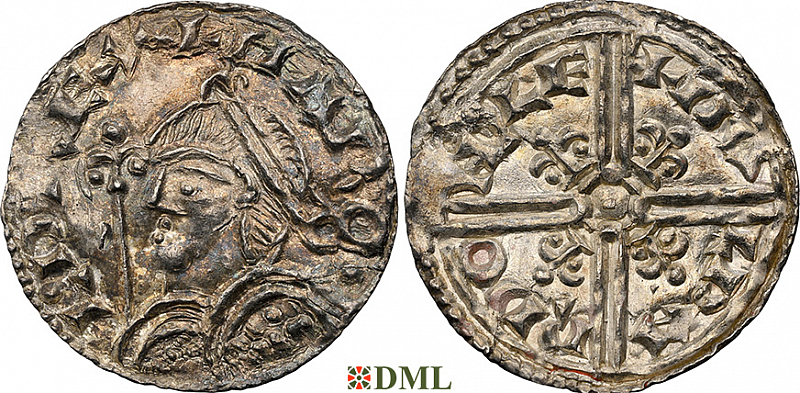 Денарий, Англия, Harold I (1035-1040), м.д. Gloucester, монетарий Dulward, North 803