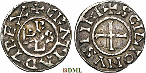 Денарий, Каролинги, Charles le Chauve (840-877), м.д. Saint-Denis, Depeyrot 896