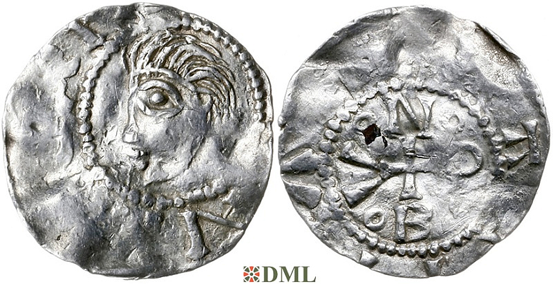 Денарий, Германия, Нижняя Лотарингия, Heinrich II (1002-1024), м.д. Deventer, Ilisch 2000, 1.9