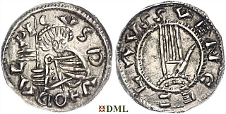 Денарий, Чехия, Богемия, Oldřich (1012-1034), м.д. Praga, Šmerda 132