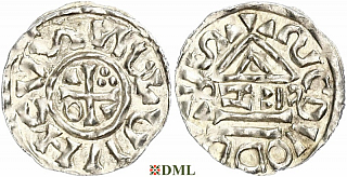 Денарий, Германия, Бавария, Heinrich II (1002-1024), м.д. Salzburg, монетарий CEZO, Hahn 1976, 89a2