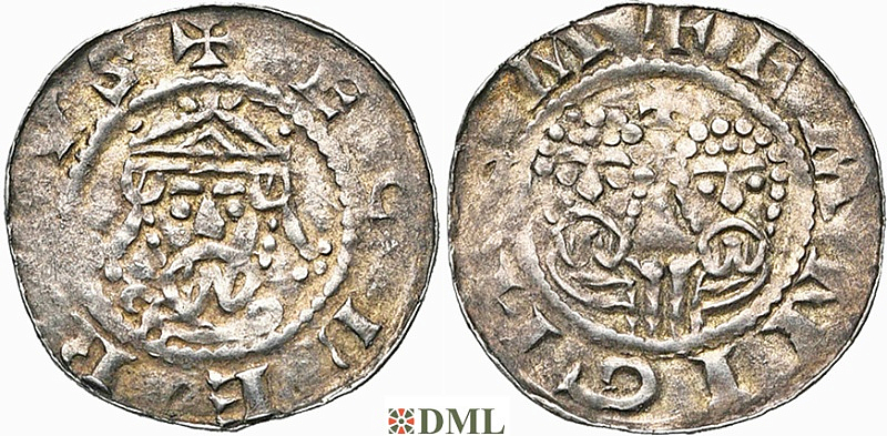 Денарий, Германия, Нижняя Лотарингия, Gf. Egbert II (1068-1090), м.д. Emnighem