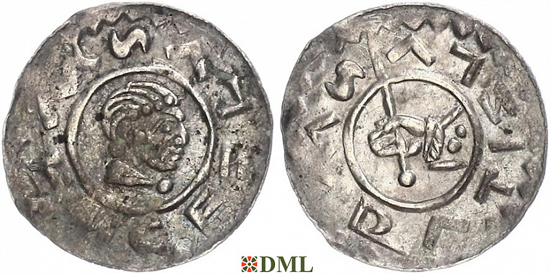 Денарий, Чехия, Богемия, Vratislav II (1061-1092), Šmerda 1996, 164b