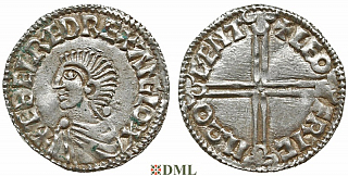 Денарий, Англия, Æthelred II (978-1016), м.д. Canterbury, монетарий Leofric, North 774