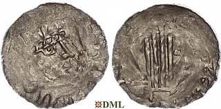 Денарий, Германия, Швабия, Heinrich II (1002-1024), м.д. Esslingen, Dbg. 951