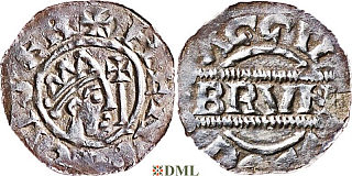 Денарий, Германия, Нижняя Лотарингия, Bruno III (1050-1057), м.д. Dokkum, Ilisch 2000, 21.19