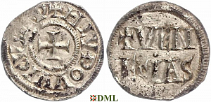 Денье, Каролинги, Louis le Pieux (814-840), м.д. Venise, Depeyrot 1116 D