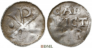 Денарий, Германия, Верхняя Лотарингия, Anonymous bishop, м.д. Prum, Dbg. 1190
