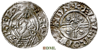 Денарий, Англия, Cnut (1016-1035), м.д. London, монетарий Ælfgar, North 787