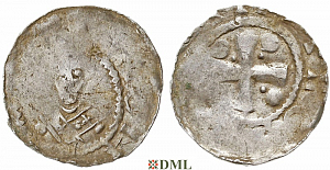 Денарий, Германия, Франкония, EB. Willigis (975-1011), м.д. Mainz, Dbg. 801