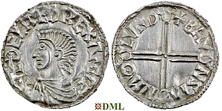 Денарий, Англия, Æthelred II (978-1016), м.д. London, монетарий Brunstan, North 774