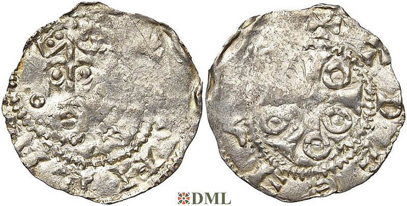 Денарий, Германия, Нижняя Лотарингия, Heinrich IV (1056-1106), м.д. Tiel, Ilisch 2000, 3.25