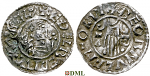 Денарий, Англия, Æthelred II (978-1016), м.д. London, монетарий Beornwulf, North 768