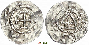 Денарий, Германия, Швабия, Anonymous bishop, м.д. Konstanz, Dbg 1012