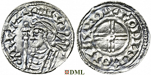 Денарий, Англия, Cnut (1016-1035), м.д. London, монетарий Godinc, North 790