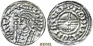 Денарий, Англия, Cnut (1016-1035), м.д. London, монетарий Godinc, North 790
