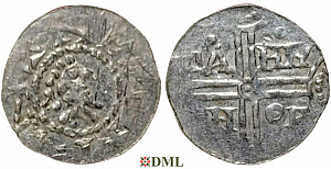 Денарий, Германия, Нижняя Лотарингия, Hermann (1020-1051), м.д. Emden, Dbg. 772/773