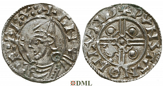 Денарий, Англия, Cnut (1016-1035), м.д. London, монетарий Wynstan, North 787