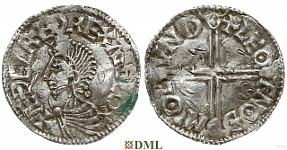 Денарий, Англия, Æthelred II (978-1016), м.д. London, монетарий Leofnoth, North 774