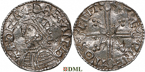 Денарий, Англия, Æthelred II (978-1016), м.д. Shaftesbury, монетарий Sæwine, North 775