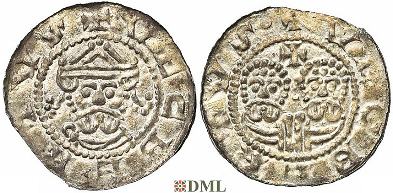 Денарий, Германия, Нижняя Лотарингия, Egbert II (1068-1090), м.д. Friesland (unknown mints), Ilisch 2000, -