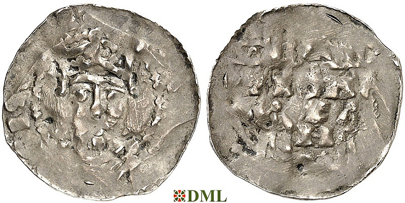 Денарий, Германия, Швабия, Konrad II (1024-1039), м.д. Strassburg, Dbg. 922