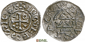 Денарий, Германия, Швабия, Siegfried I (1000-1006), м.д. Augsburg, монетарий WI, Hahn 1976, 141a1.1