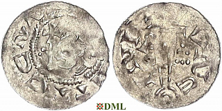 Денарий, Германия, Саксония, Adalbert (1043-1072), м.д. Bremen, Dbg. 1777