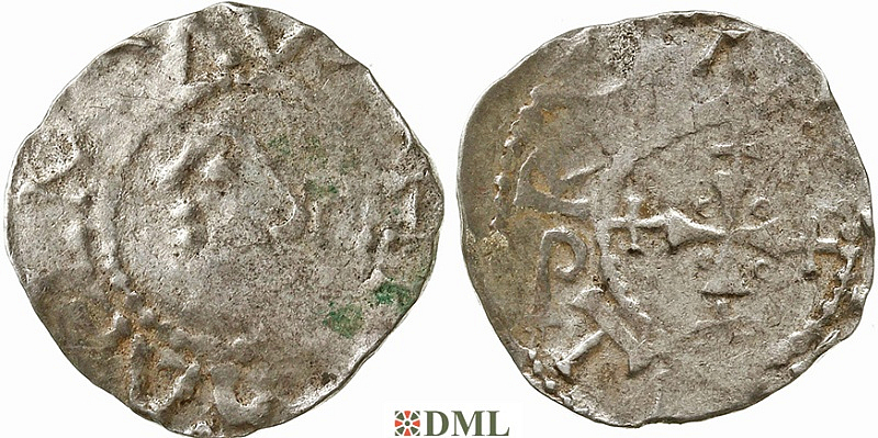 Денарий, Германия, Саксония, Heinrich II (1002-1024), м.д. Dortmund, Dbg. 753