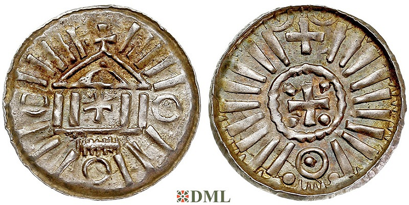 Денарий, Германия, Саксония, Anonymous bishop, Sachesnpfennig, Kilger 2000, KN 1